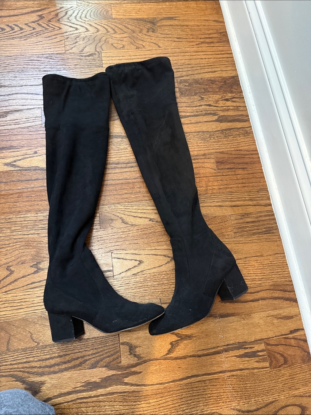 Sam Edelman Black Over-the-Knee Block Heel Boots
